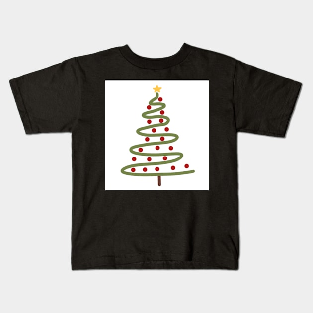 Simple Christmas Tree Kids T-Shirt by MunicipalArt